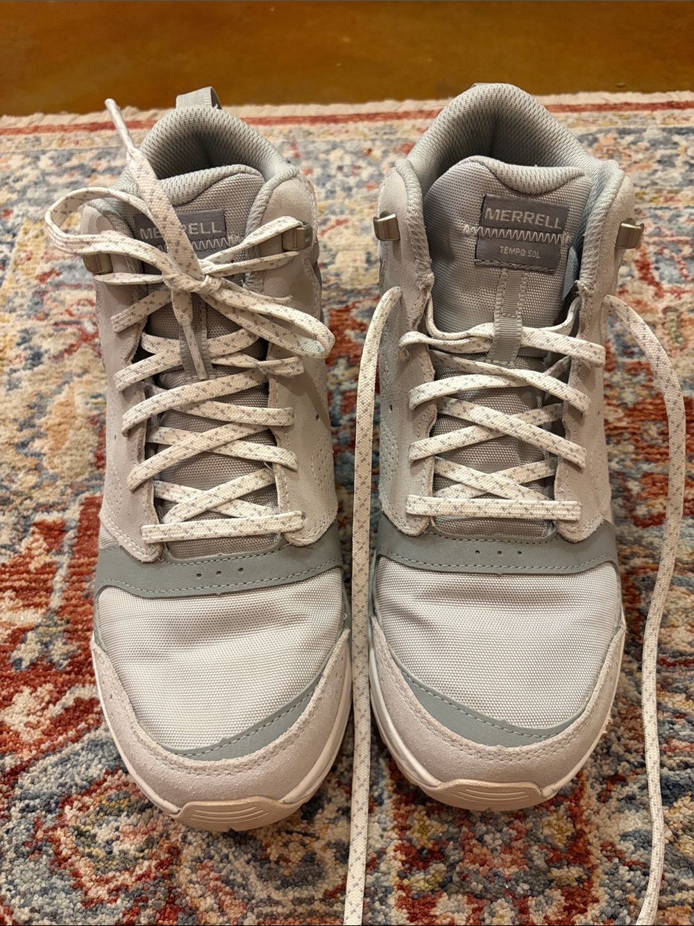 Merrell Women's Light Gray Athletic Hiking Sneakers - Picture 8 of 15